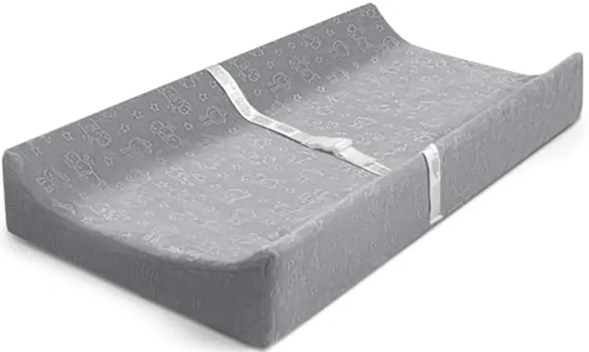 Serta Perfect Sleeper Changing Pad with Plush Cover Set, Grey