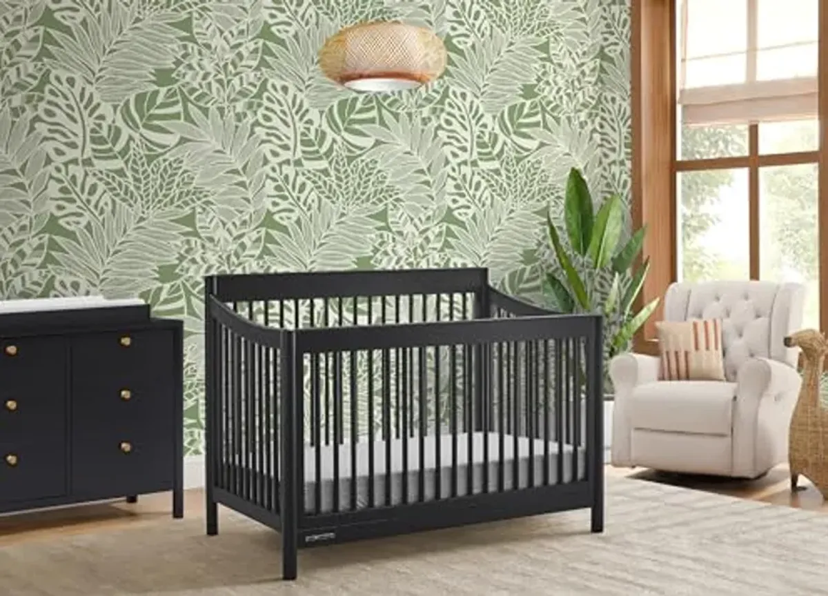 Delta Children Brooks 6-in-1 Convertible Crib - Greenguard Gold Certified, Midnight Grey