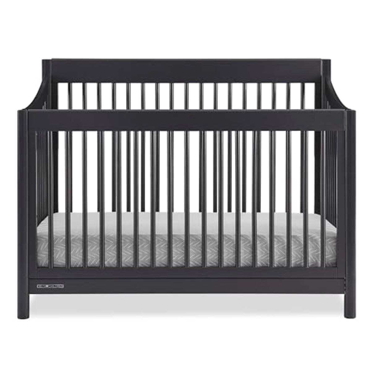 Delta Children Brooks 6-in-1 Convertible Crib - Greenguard Gold Certified, Midnight Grey