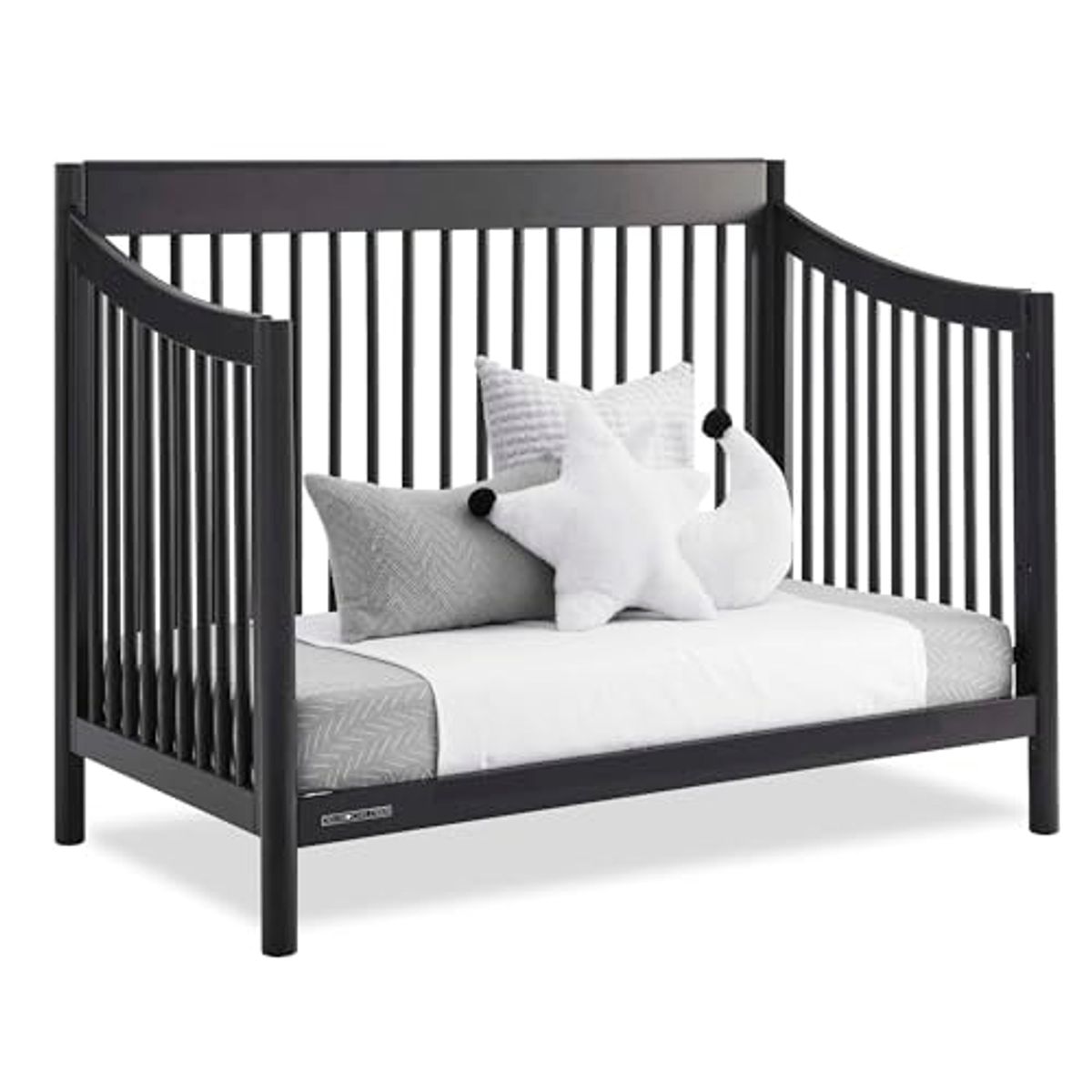 Delta Children Brooks 6-in-1 Convertible Crib - Greenguard Gold Certified, Midnight Grey