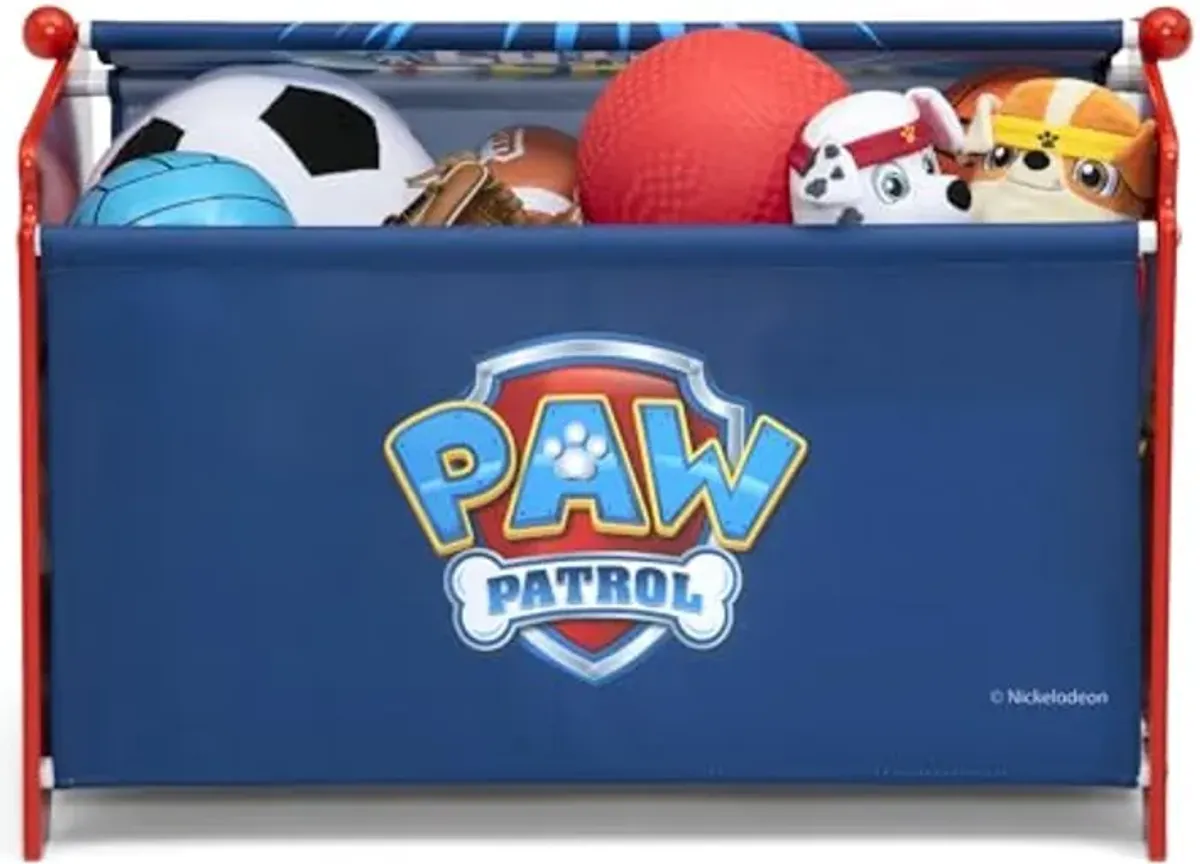 Delta Children PAW Patrol Toy Box Toy Box with Retractable Fabric Top, Blue