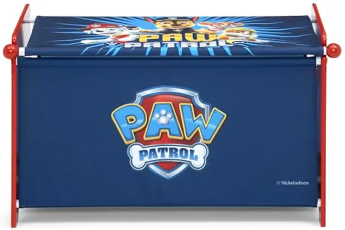 Delta Children PAW Patrol Toy Box Toy Box with Retractable Fabric Top, Blue