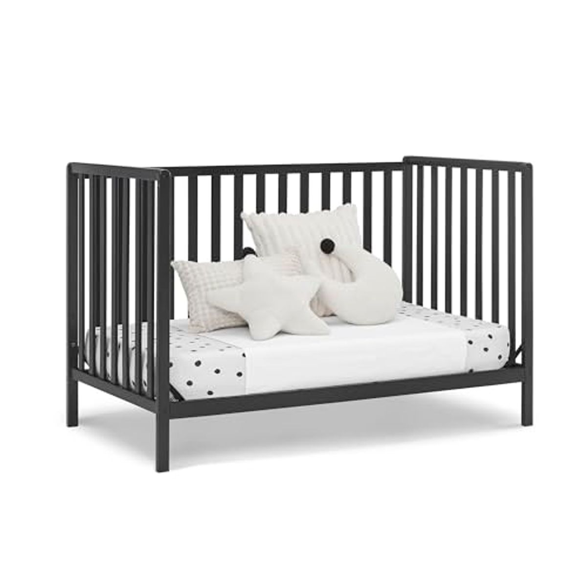 Delta Children Heartland 4-in-1 Convertible Crib, Black