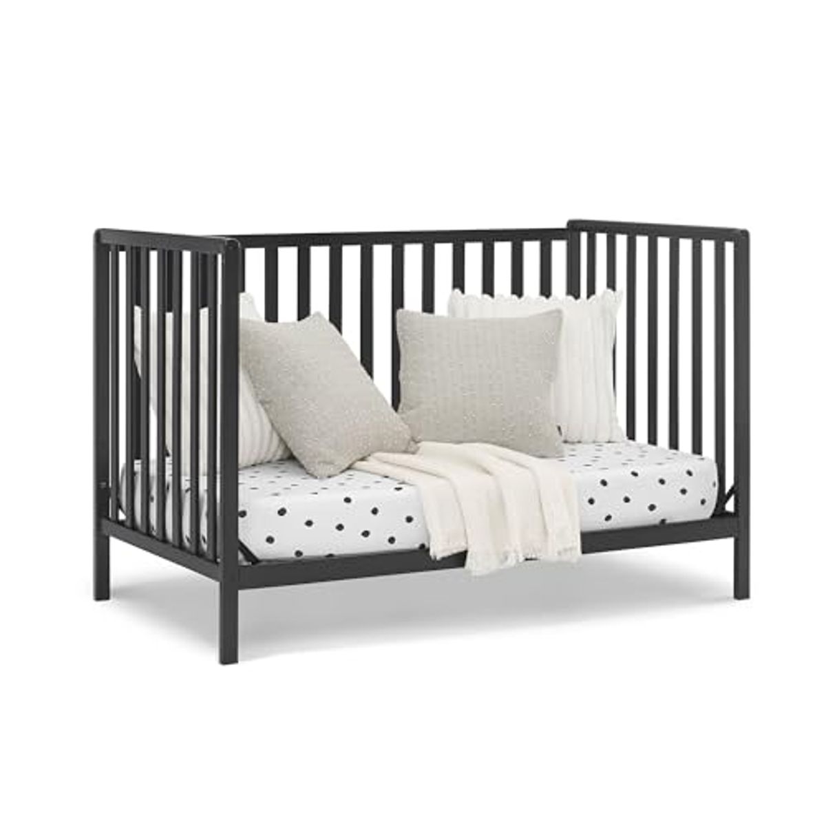 Delta Children Heartland 4-in-1 Convertible Crib, Black