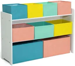 White With Blue/Orange/Pastel Bins color