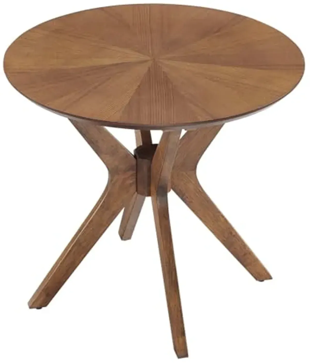 Modway EEI-6558-WAL Crossroads 24” Round Wood Side Table, Walnut