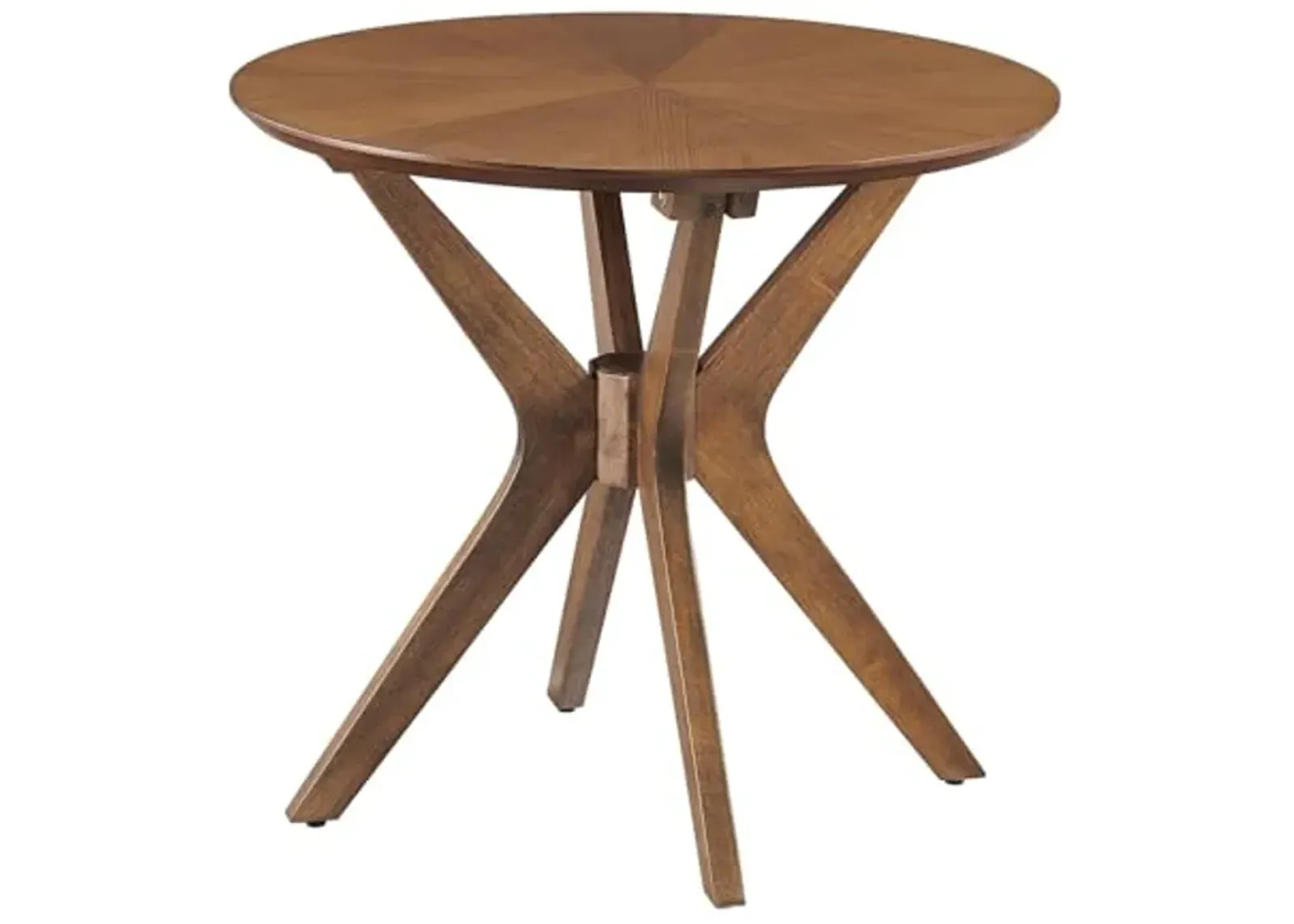 Modway EEI-6558-WAL Crossroads 24” Round Wood Side Table, Walnut