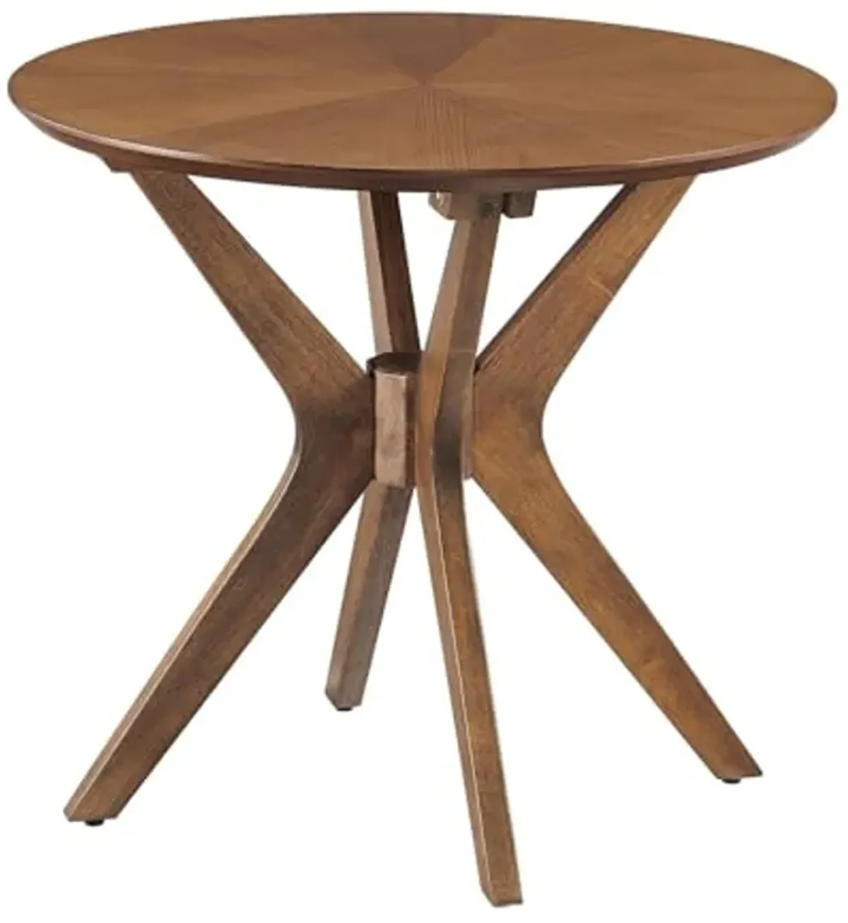 Modway EEI-6558-WAL Crossroads 24” Round Wood Side Table, Walnut