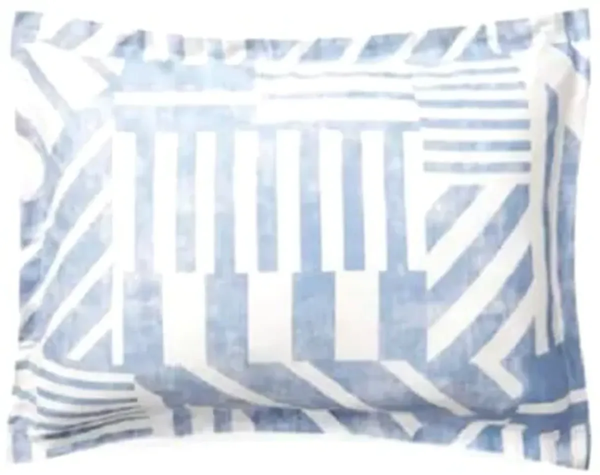 Lauren Ralph Lauren Bennett Geometric 3-Pc. Full Queen Duvet Cover Set Cornflower Blue