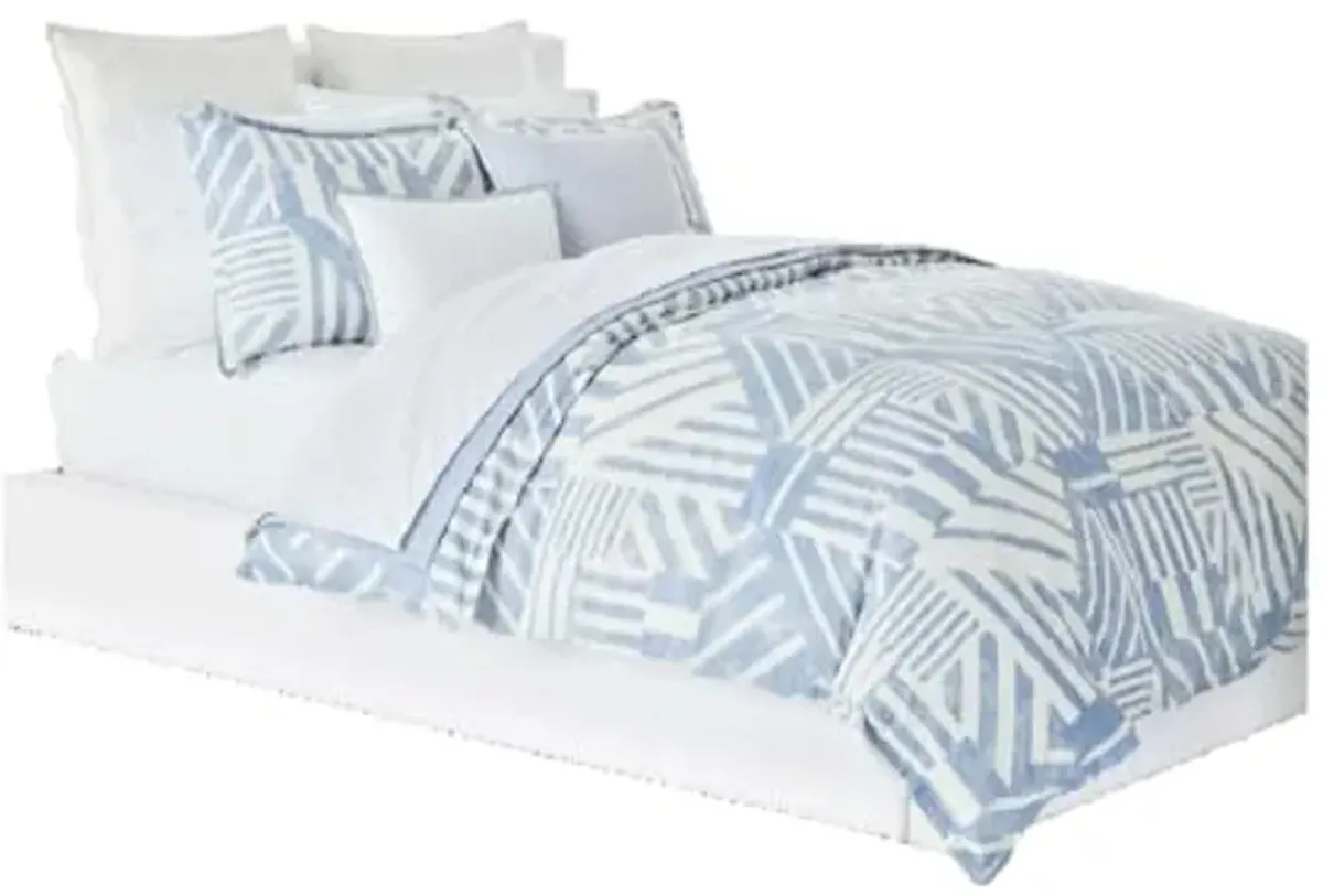 Lauren Ralph Lauren Bennett Geometric 3-Pc. Full Queen Duvet Cover Set Cornflower Blue