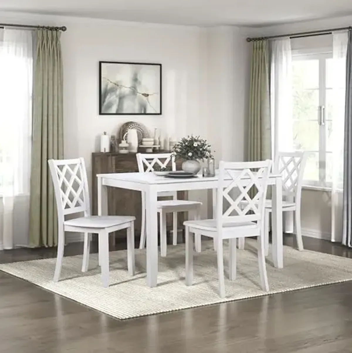 Lexicon Inara 5-Piece Dining Set, White