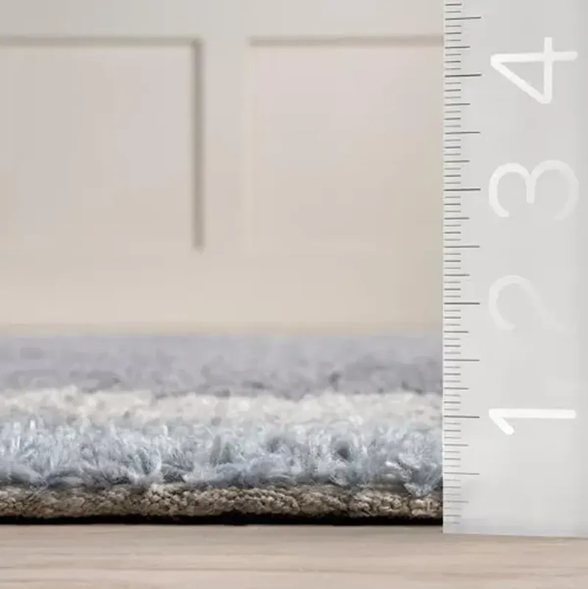 Rugs USA Eugene Colorblocked Wool Area Rug, 8x10, Grey
