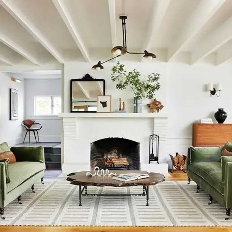 Rugs USA Merrick Tasseled Cotton and Wool Area Rug, 9'6" x 13'6", Black