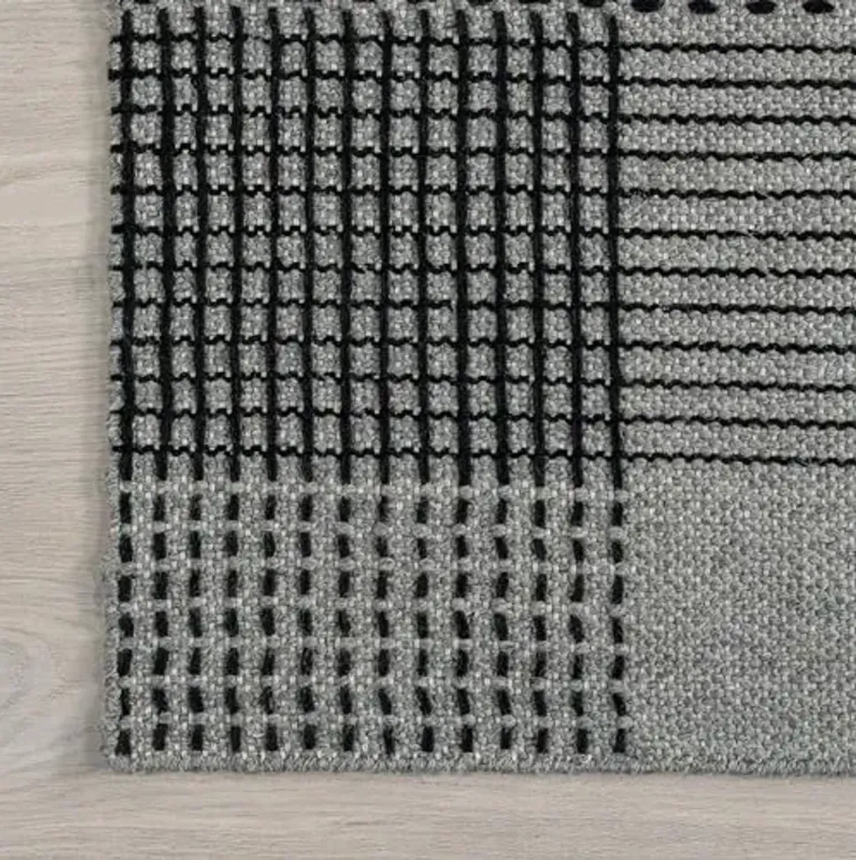 Rugs USA 4x6 Oregon Plaid Wool Indoor Area Rug, Farmhouse Style, High Traffic for Living Room, Bedroom, Office, Entryway, Hallway, Grey