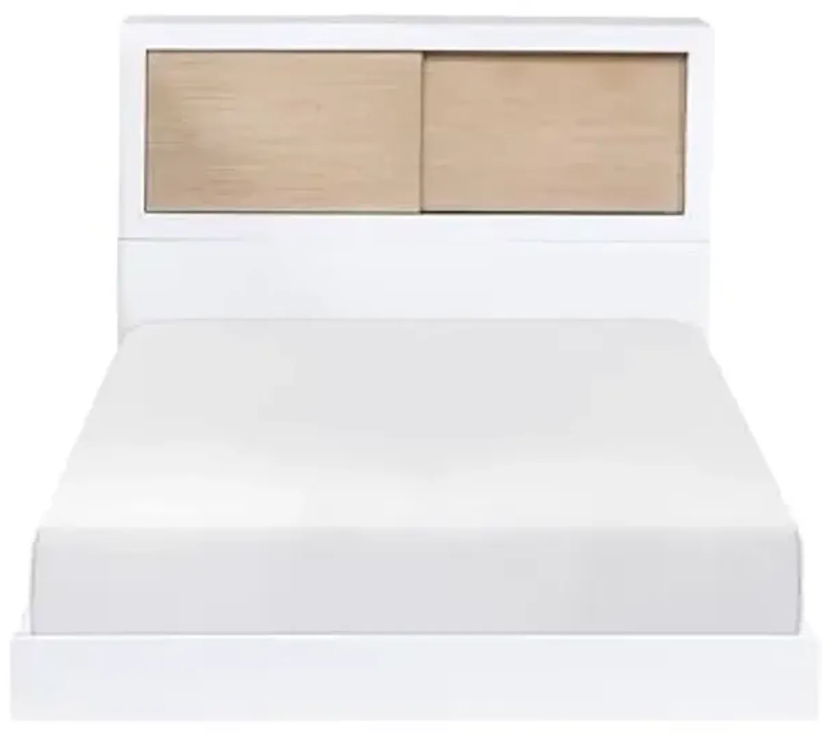 Lexicon Caillot Bookcase Bed, Twin, White/Natural