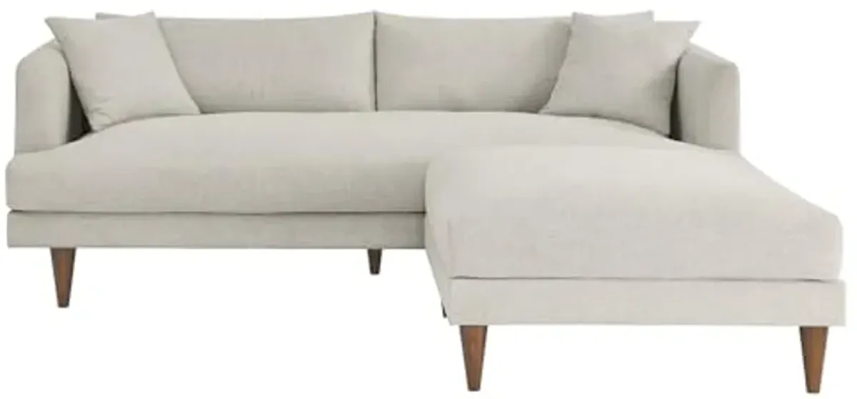 Modway EEI-6614-HEI Zoya Down Filled Overstuffed Sofa and Ottoman Set, Heathered Weave Ivory