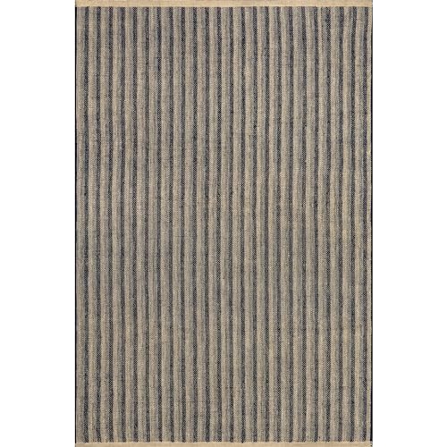 nuLOOM Rugs USA x Emily Henderson Lake Striped Jute Area Rug, 10x14, Blue