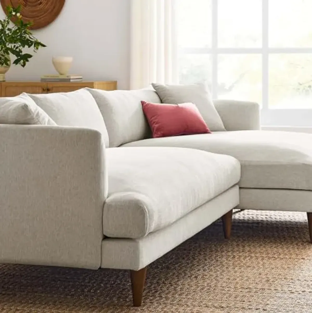 Modway Zoya Sofas, Heathered Weave Ivory