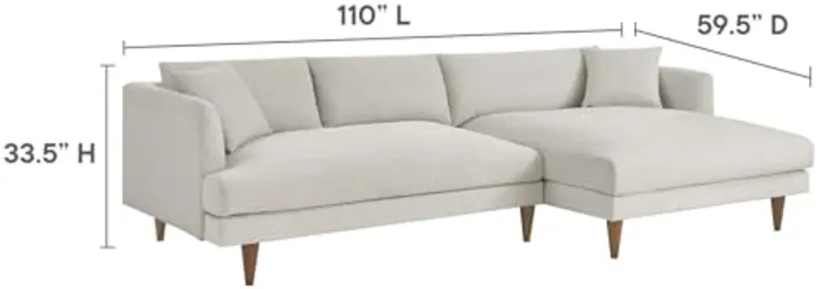 Modway Zoya Sofas, Heathered Weave Ivory