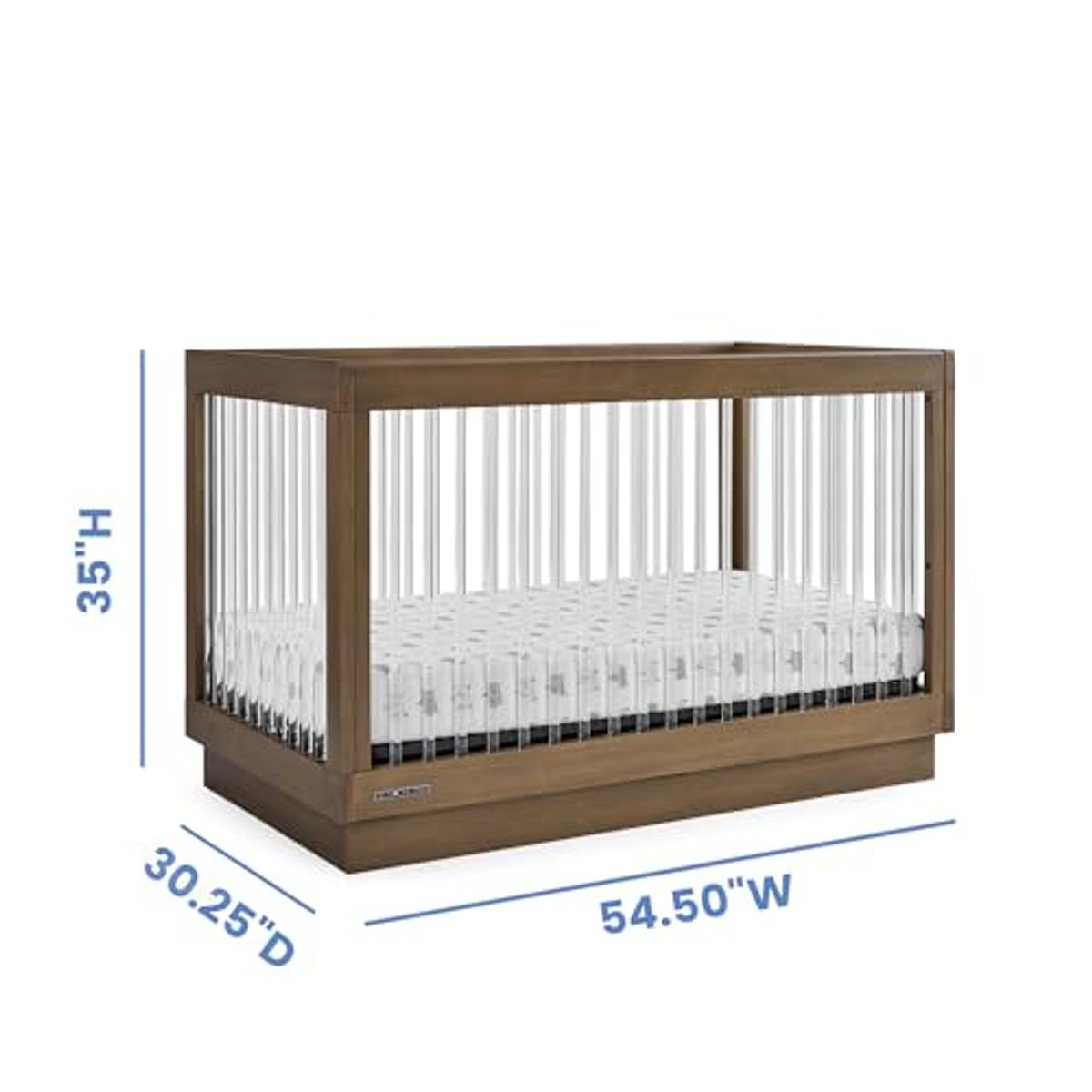 Delta Children James Acrylic 4-in-1 Convertible Crib - Greenguard Gold Certified, Acorn