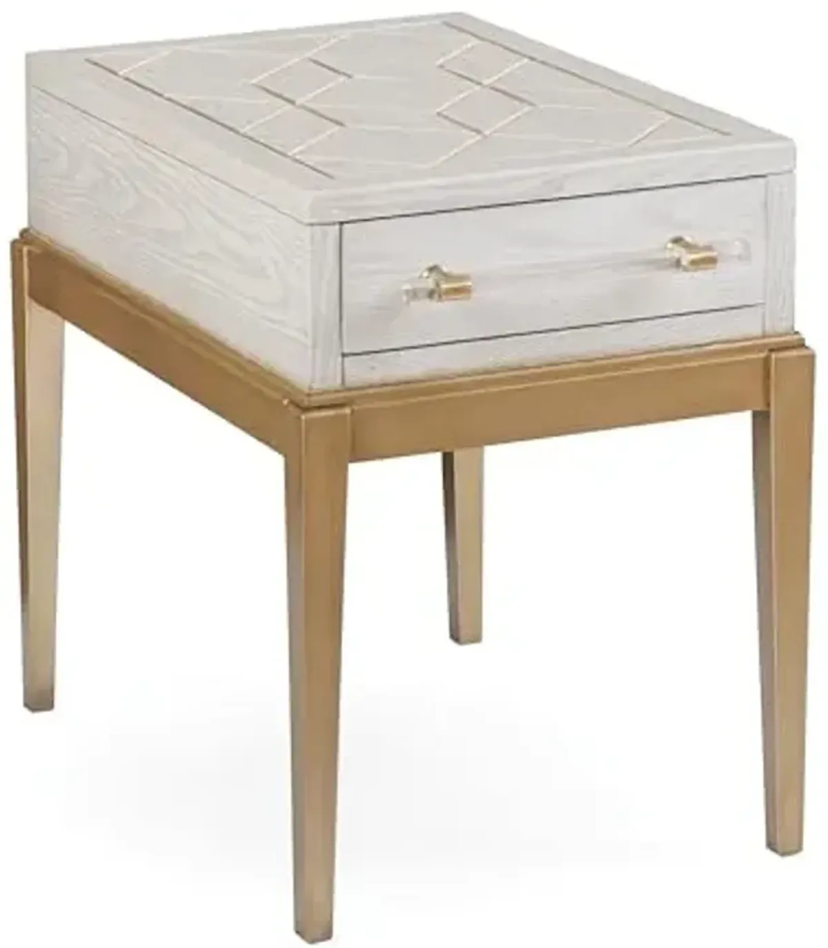 Bassett Mirror Company Perrine Wood Accent Table - White