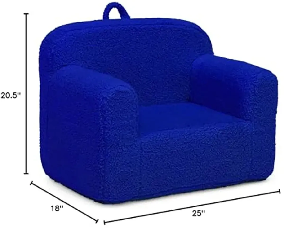 Delta Children Cozee Sherpa Chair, Royal Blue