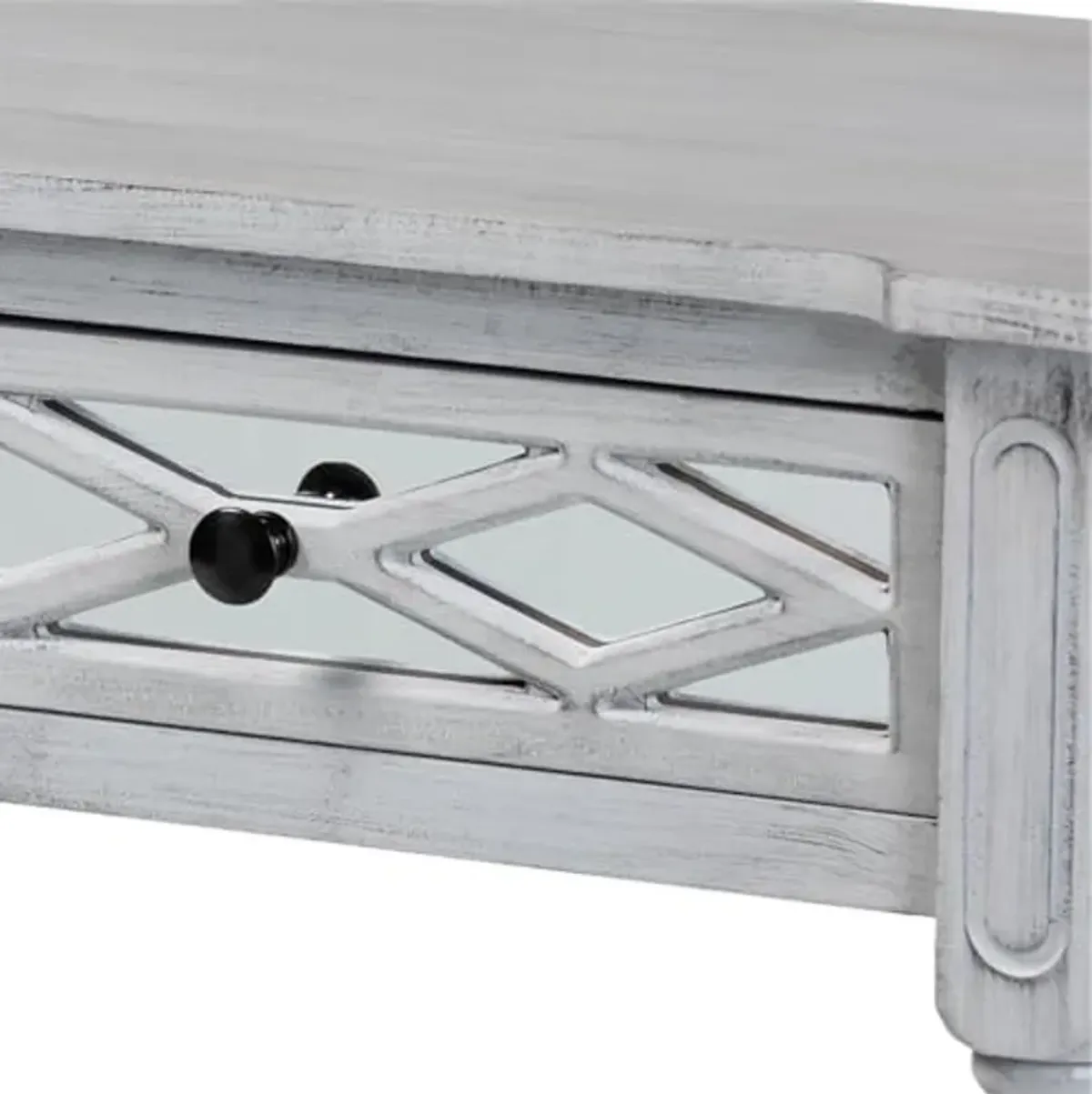 Baxton Studio Gellert Classic and Traditional Grey Finished Wood 2-Drawer Console Table