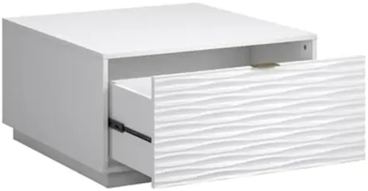 Sauder Morgan Main Engineered Wood Coffee Table in White Finish