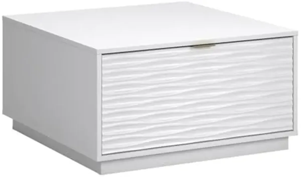 Sauder Morgan Main Engineered Wood Coffee Table in White Finish