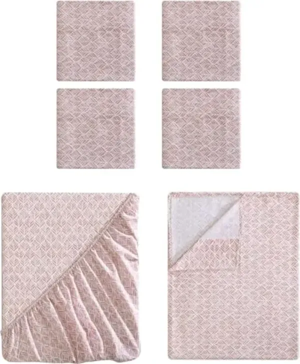 Tahari Home - Sheets, Soft Bedding Set with Matching Pillowcases, Dorm Essentials, Wrinkle Resistant, Room Decor (Verne Rose Pink, Full)