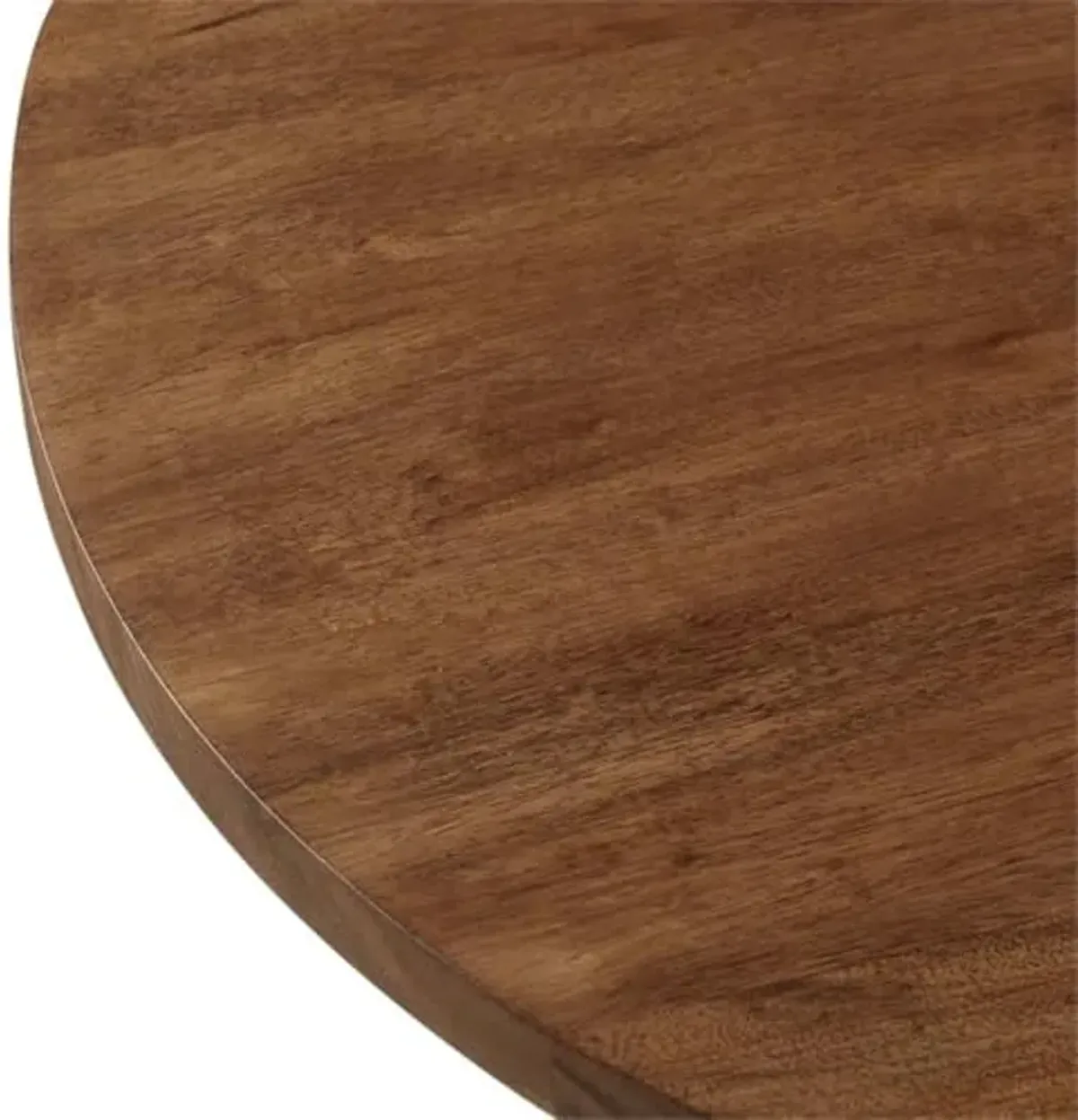 Modway EEI-6610-BRA-LOC Viva Round Acacia Wood Side Table, Brass Light Oak