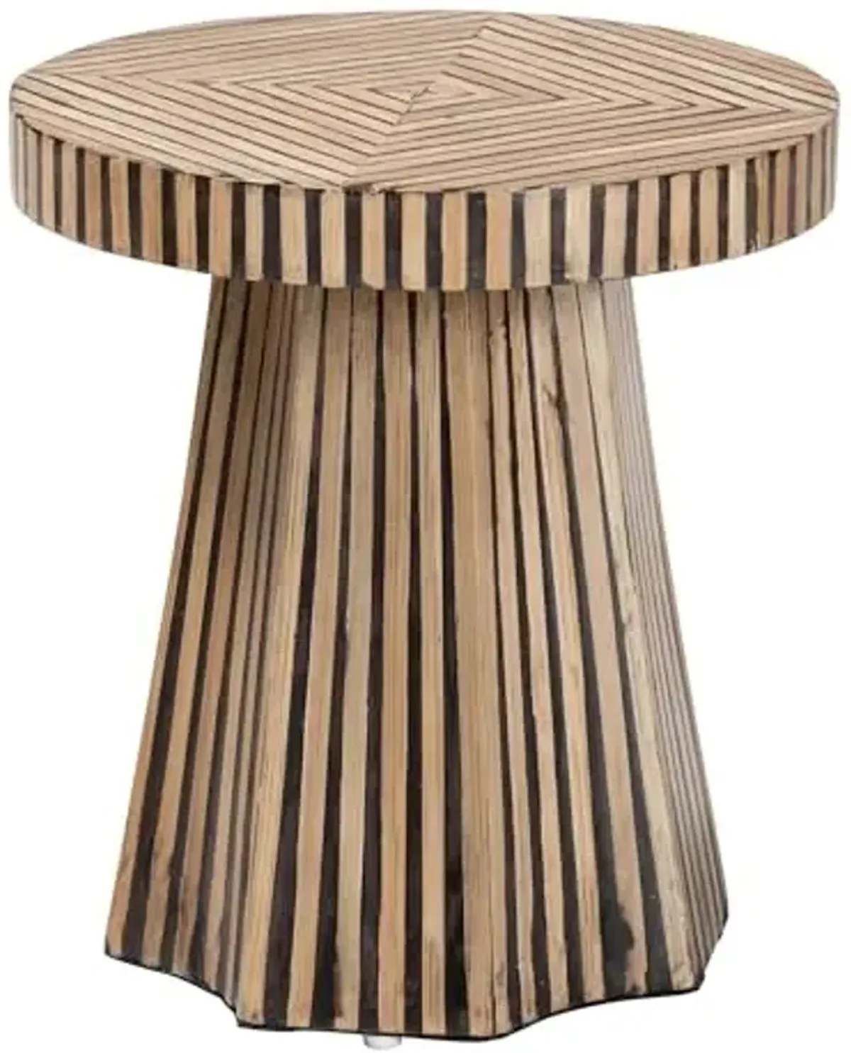 Baxton Studio Devika Modern Bohemian Brown Bamboo End Table