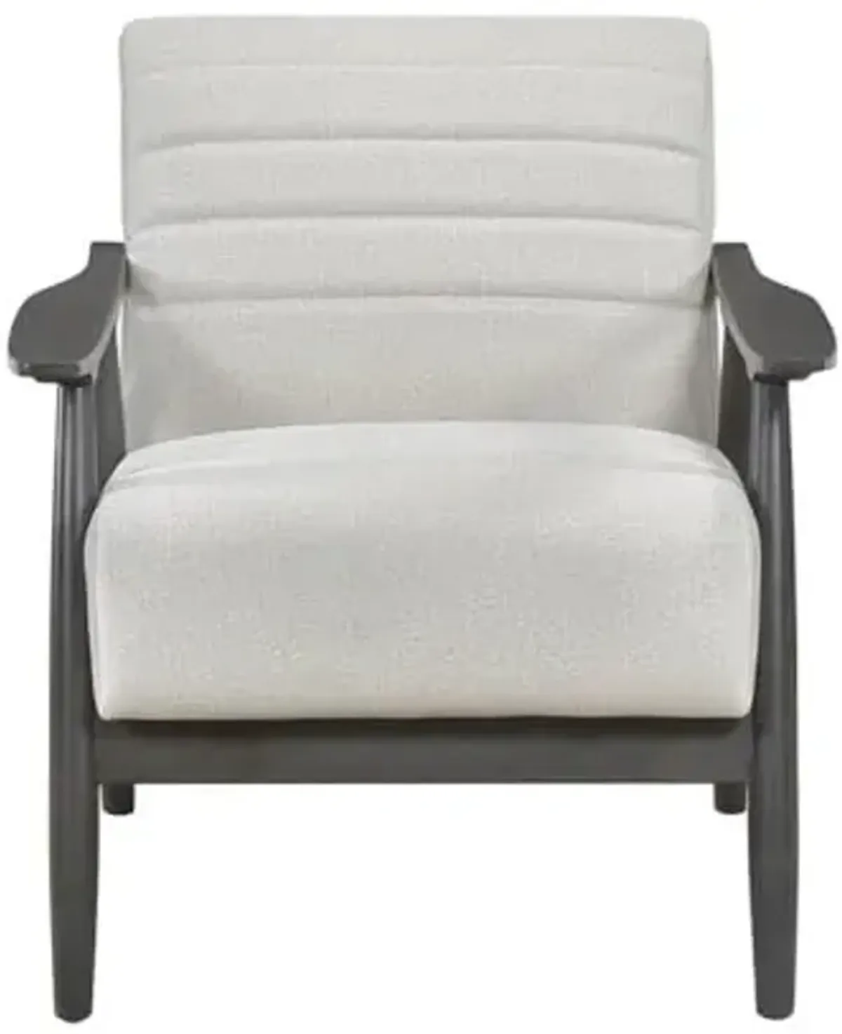 Lexicon Greeley Upholstered Wood & Velvet Accent Chair in Pearl/Brick Gray