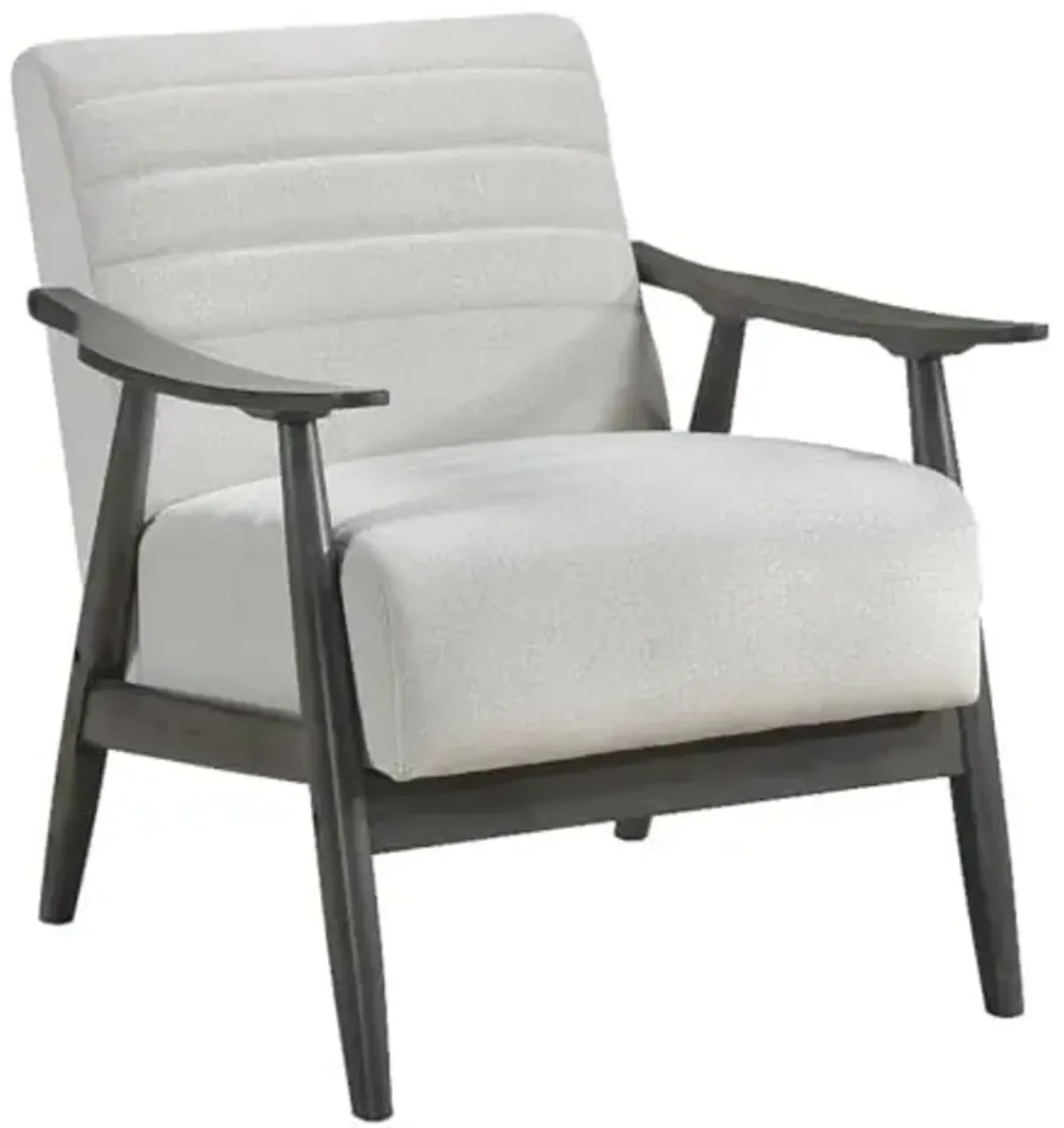 Lexicon Greeley Upholstered Wood & Velvet Accent Chair in Pearl/Brick Gray