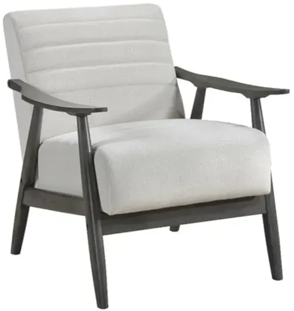 Lexicon Greeley Upholstered Wood & Velvet Accent Chair in Pearl/Brick Gray