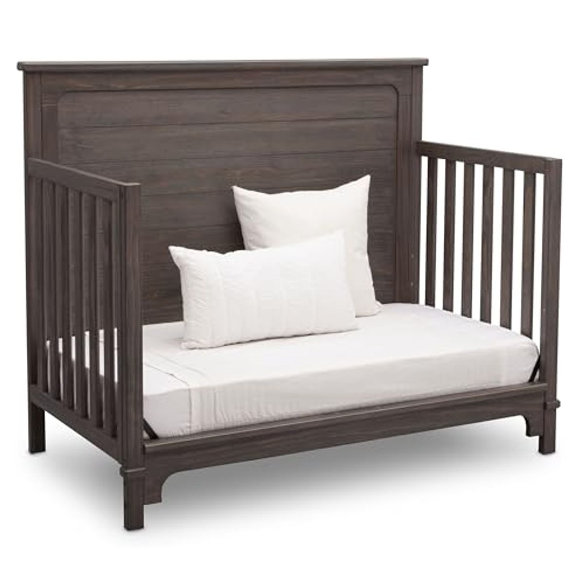 Delta Children Simmons Kids Slumbertime Monterey 4-in-1 Convertible Crib, Rustic Grey