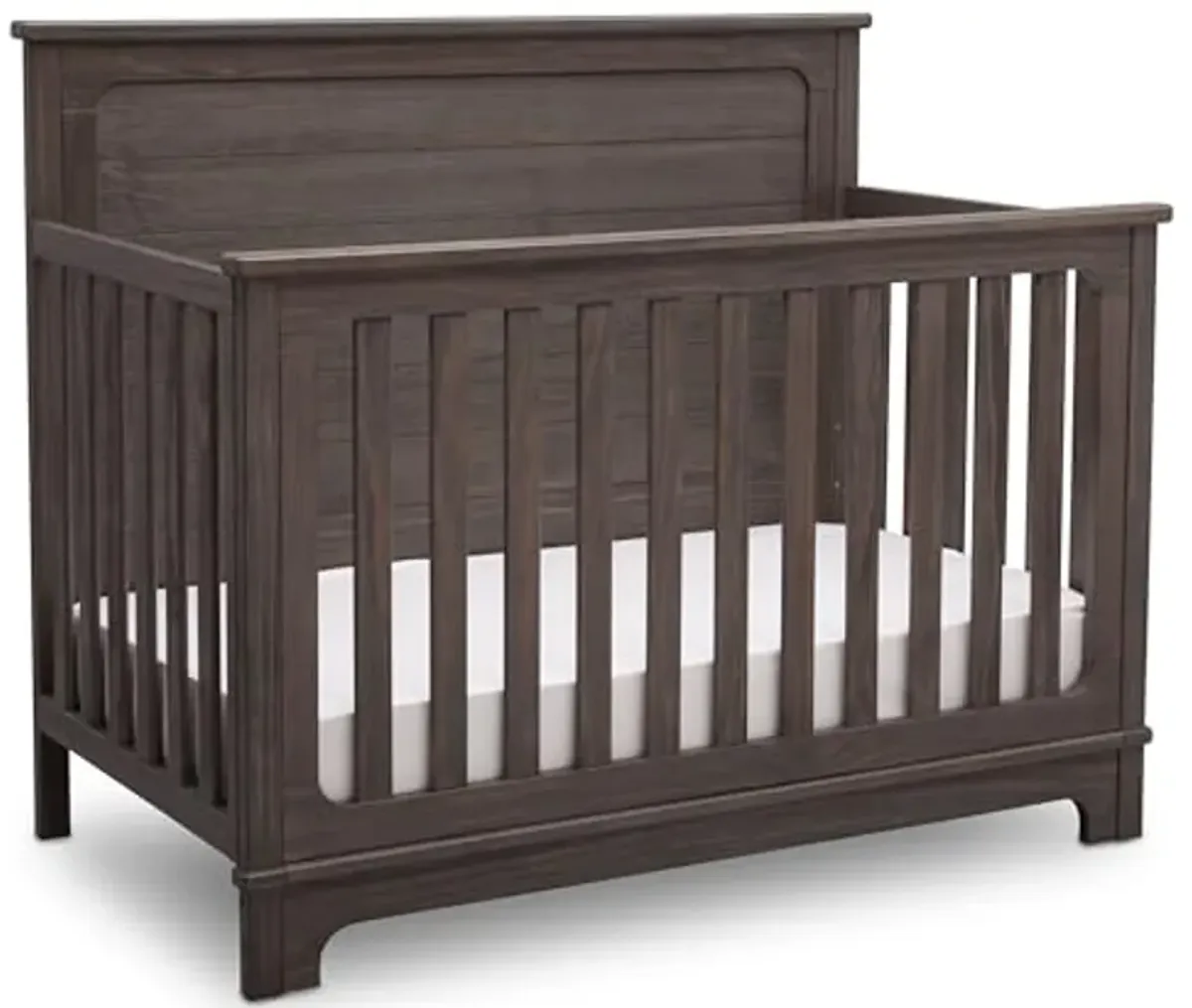 Delta Children Simmons Kids Slumbertime Monterey 4-in-1 Convertible Crib, Rustic Grey