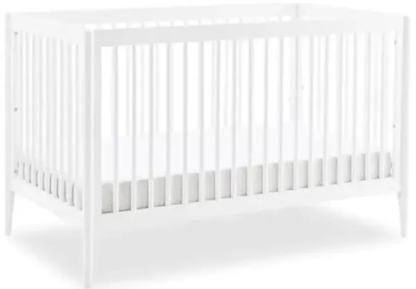 Delta Children Casey 4-in-1 Convertible Crib - Greenguard Gold Certified, Bianca White