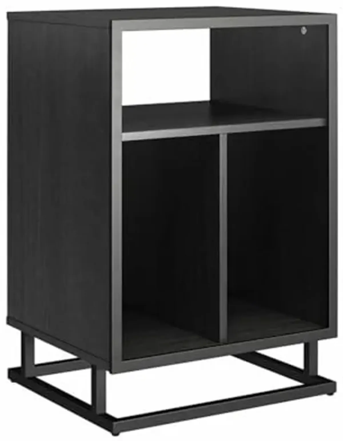 Novogratz Regal Turntable Stand/End Table, Black Oak