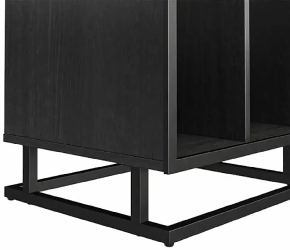 Novogratz Regal Turntable Stand/End Table, Black Oak