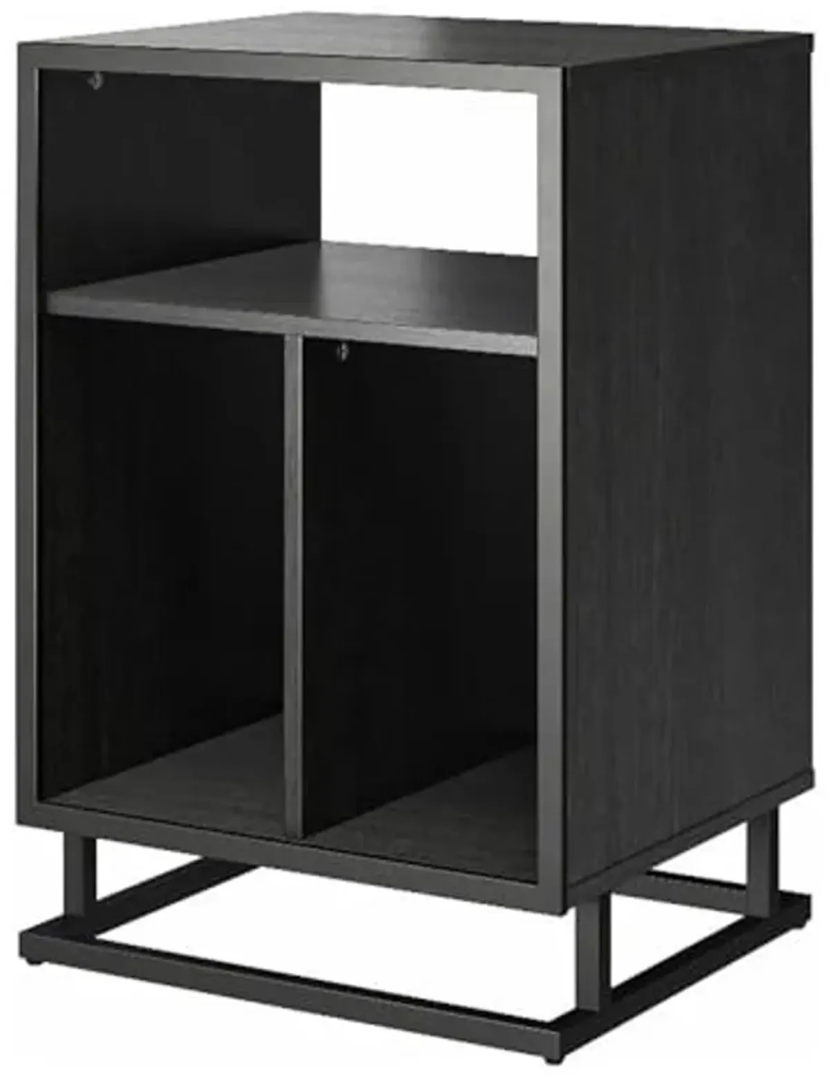 Novogratz Regal Turntable Stand/End Table, Black Oak