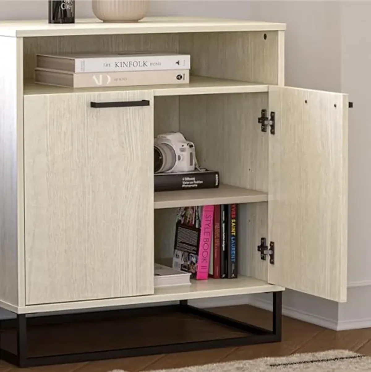 Novogratz Kelly 2 Door Accent Cabinet, Ivory Oak