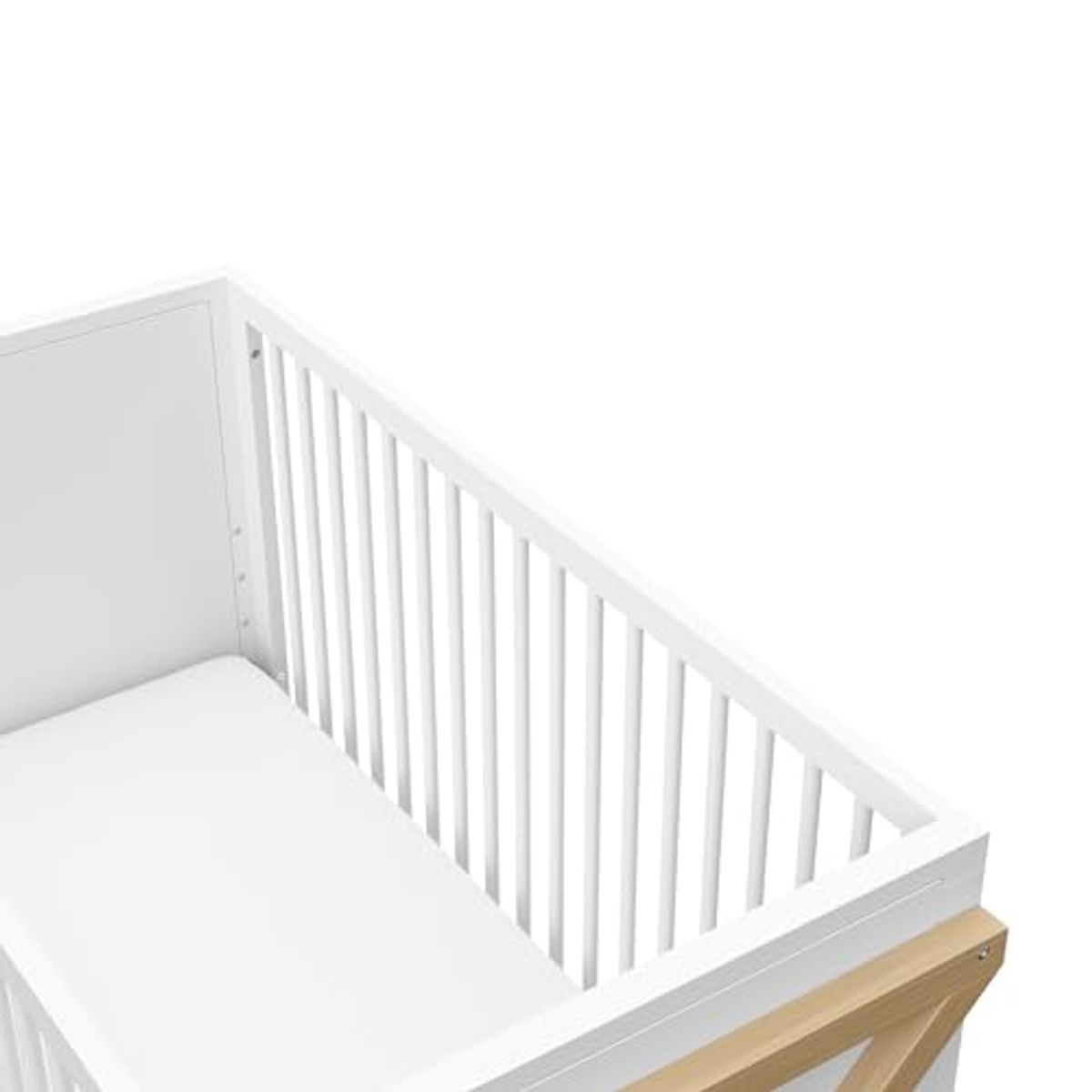 Storkcraft Equinox 3-in-1 Convertible Crib (Driftwood) - Easily Converts to Toddler Bed & Daybed, 3-Position Adjustable Mattress Support Base, Modern Two-Tone Design for Contemporary Nursery