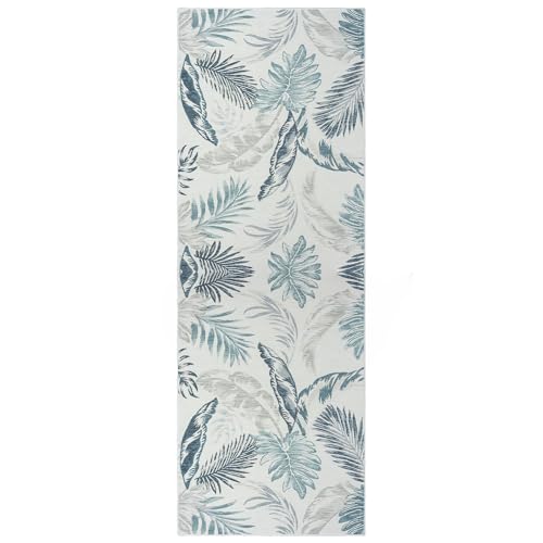 L. R. Resources, Inc. Binny Sin Palm Fronds Coastal Indoor/Outdoor Reversible Area Rug, 2' x 8'