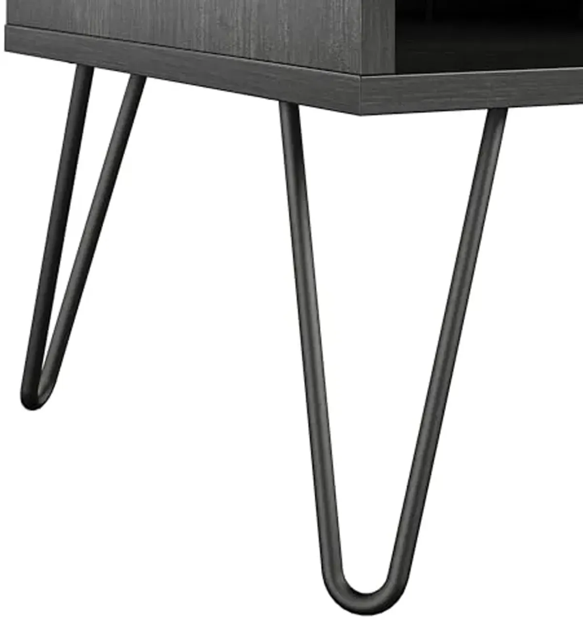 Novogratz Concord Turntable Stand, Black Oak