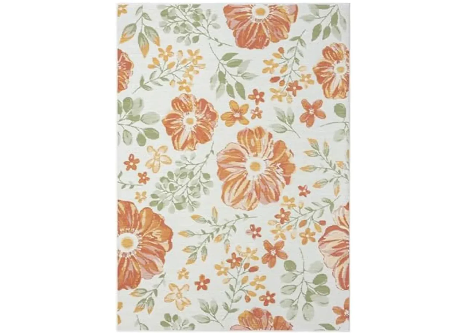 L. R. Resources, Inc. Binny Ben Floral Coastal Indoor/Outdoor Reversible Area Rug, 7'10" x 9'10"