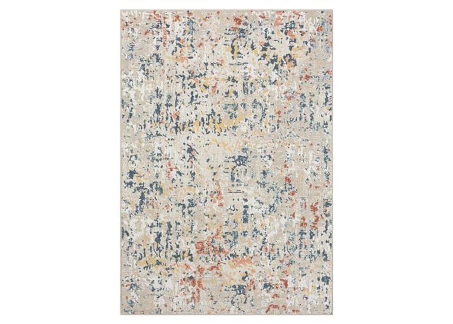 L. R. Resources, Inc. Alison May Gray/Multi Modern Contemporary Abstract Indoor Area Rug, 5'3" x 7'6"