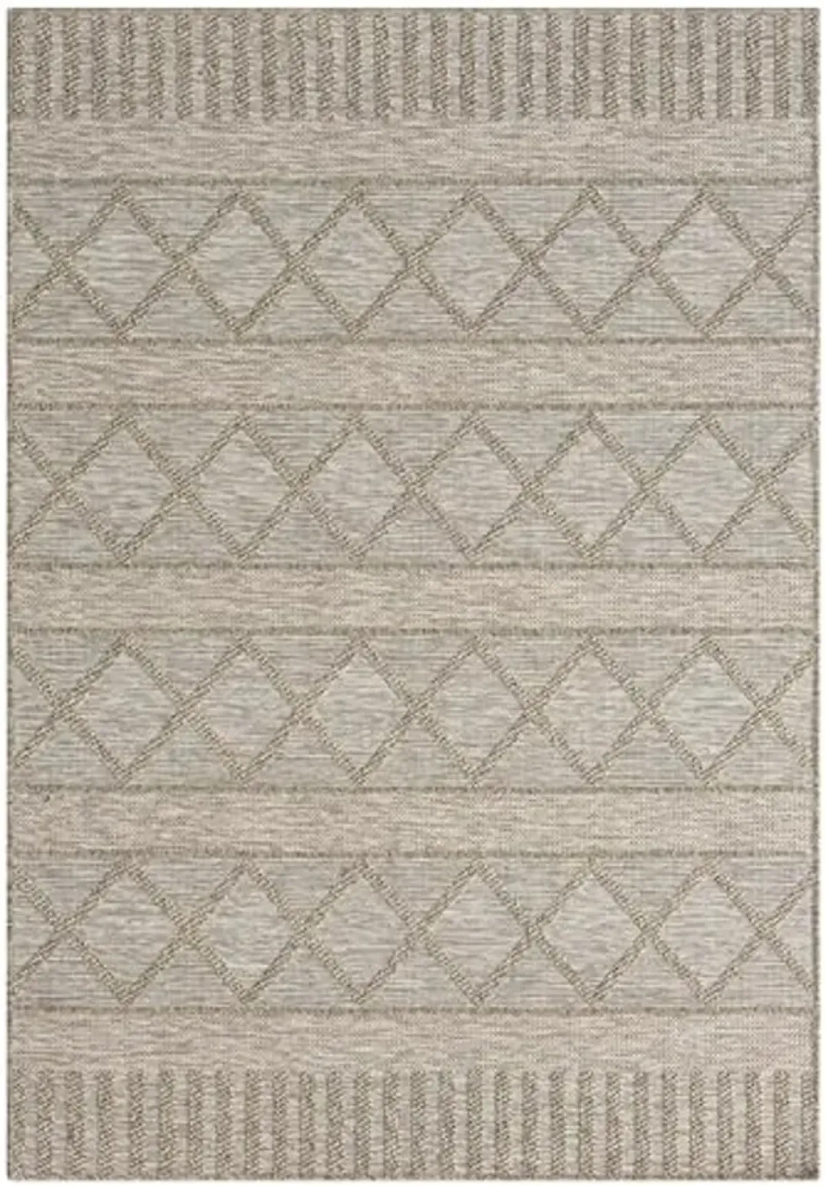 L. R. Resources, Inc. Owen Dan Contemporary Diamond Brown Indoor Outdoor Area Rug, 5' x 7'