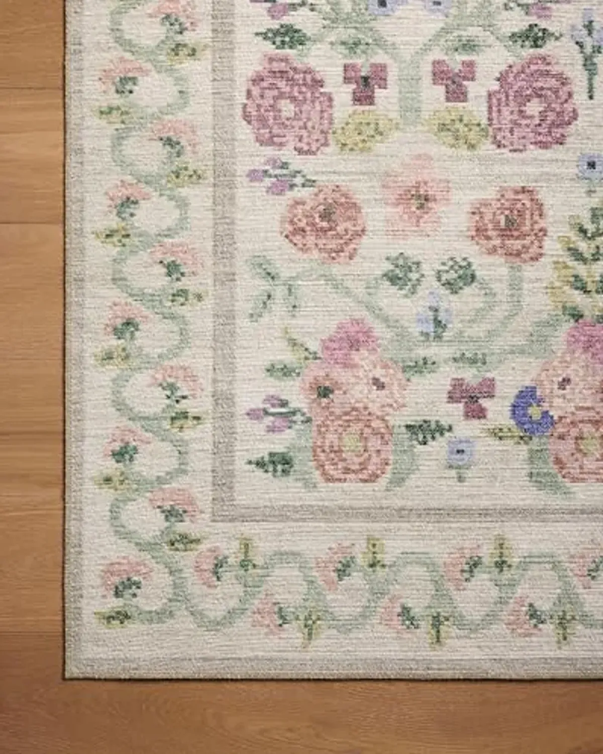 Loloi Rifle Paper Co. x Rosa Ivory 5'-0" x 7'-6" Area Rug