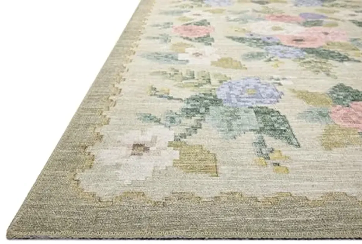 Loloi Rifle Paper Co. x Rosa Cream 2'-6" x 7'-6" Runner Rug